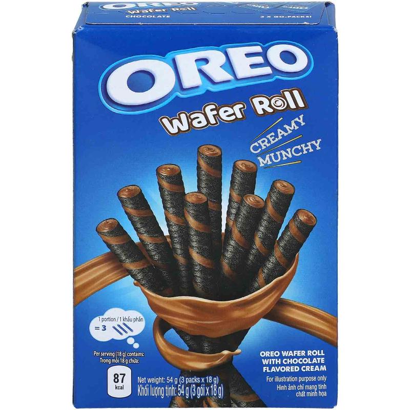 Oreo Wafer Roll Chocolate 54g (8298939547914)